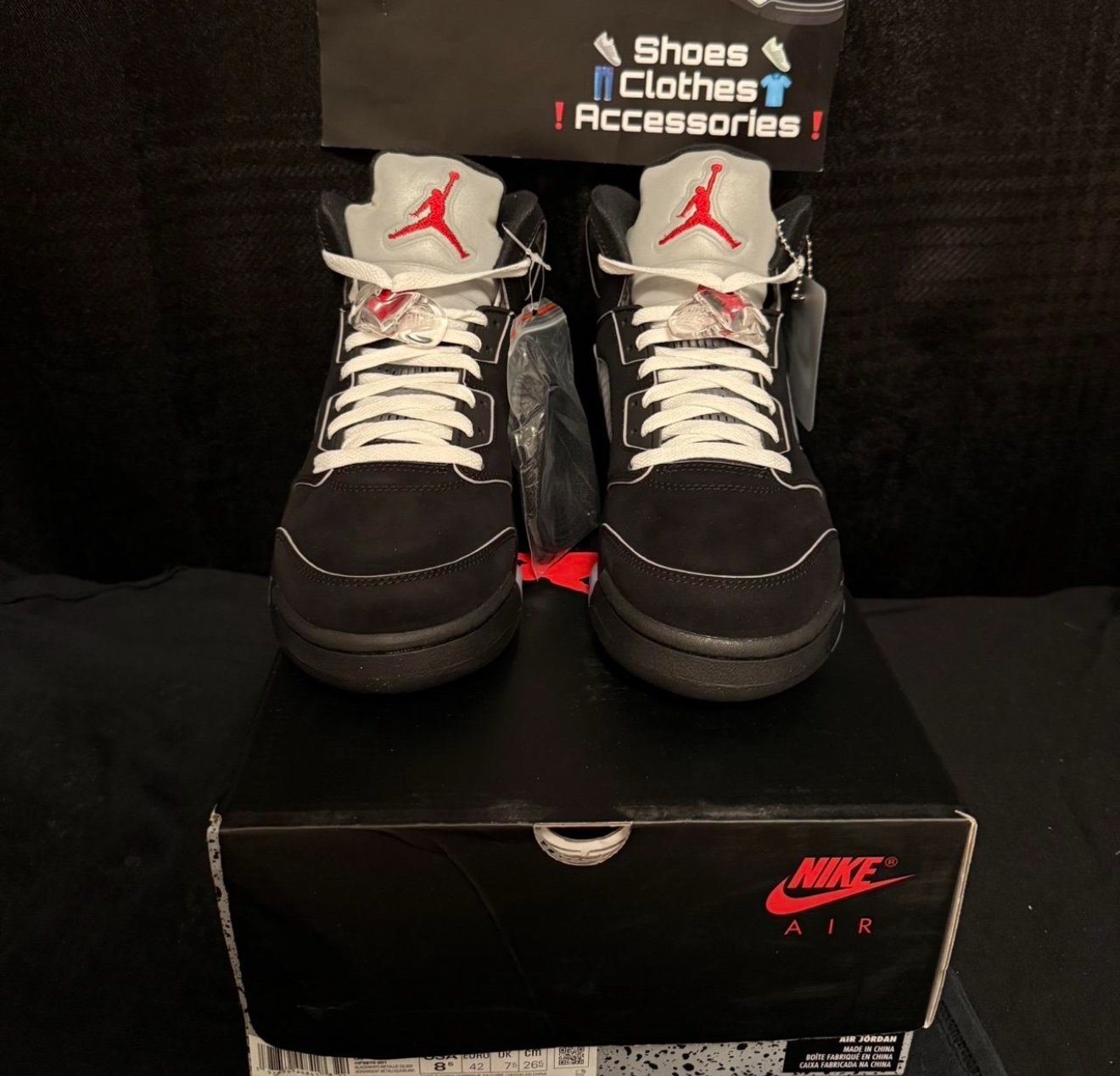Jordan 5 Black Mettalic Reimagined size 8 Men