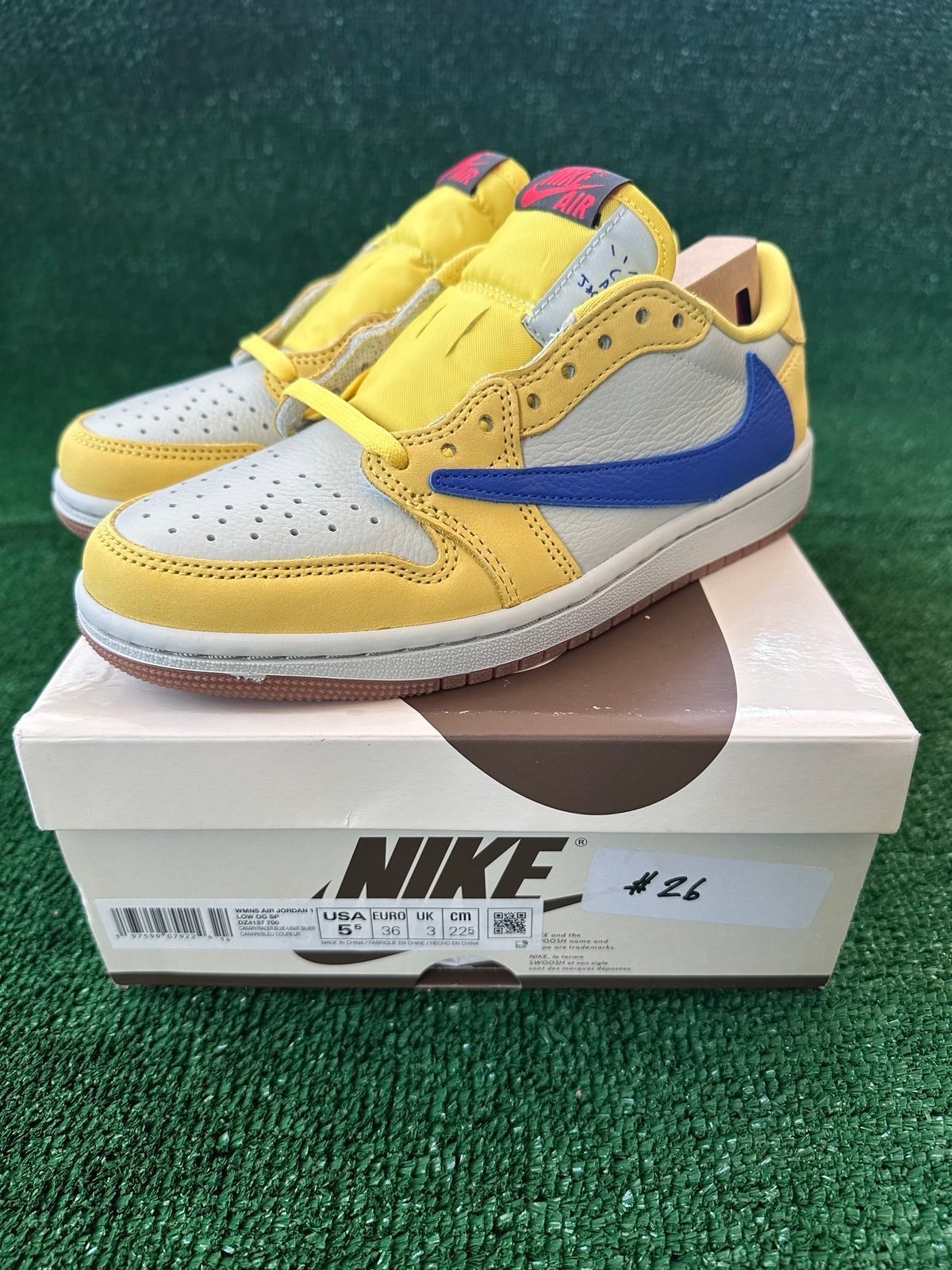 Size 4M/5.5W - Travis Scott x Air Jordan 1 Retro OG SP Low Canary DZ4137-700