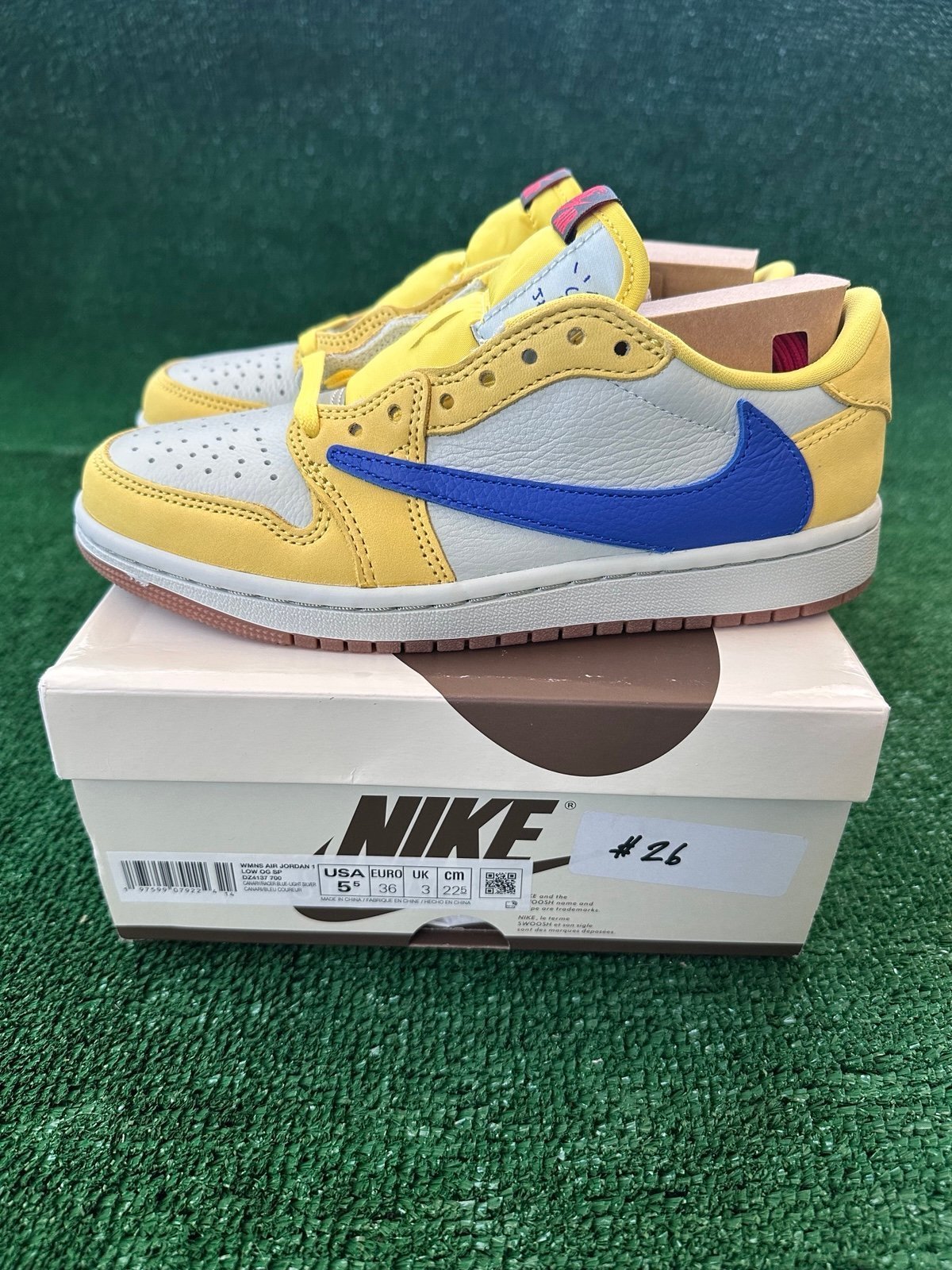 Size 4M/5.5W - Travis Scott x Air Jordan 1 Retro OG SP Low Canary DZ4137-700