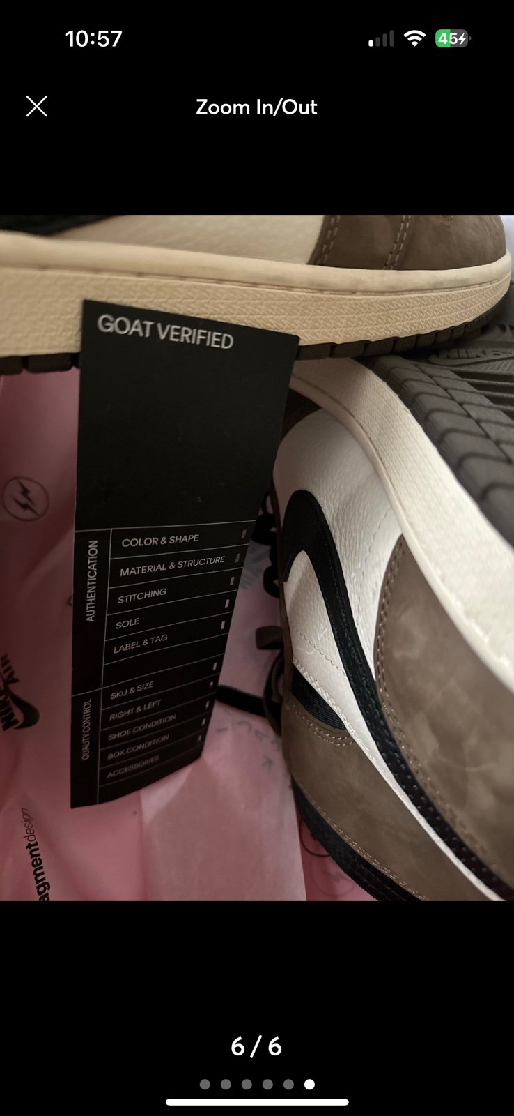 Jordan 1 high X travis Scott mocha